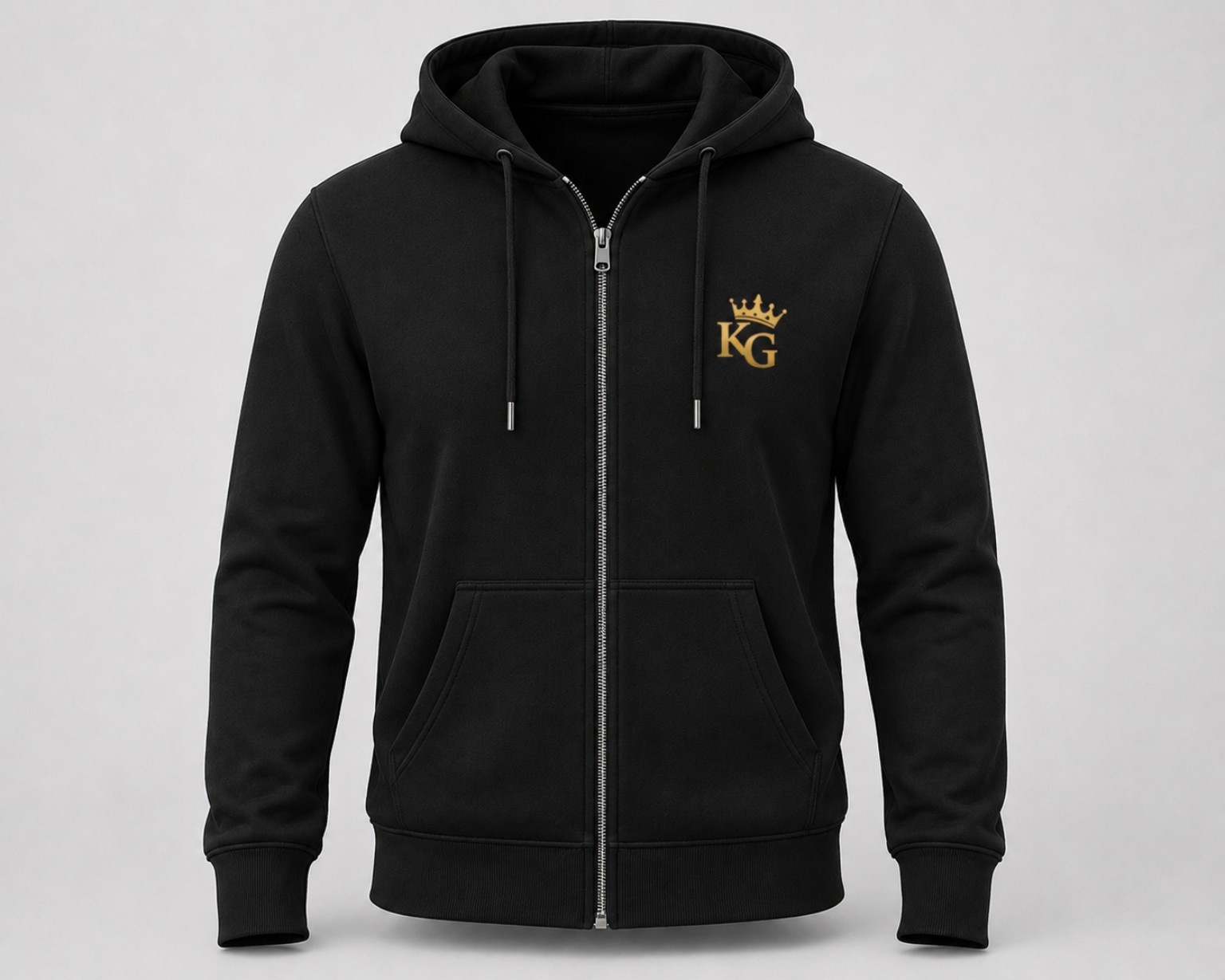 König Geckoo Zip-Hoodie – Schwarz – Bild 2